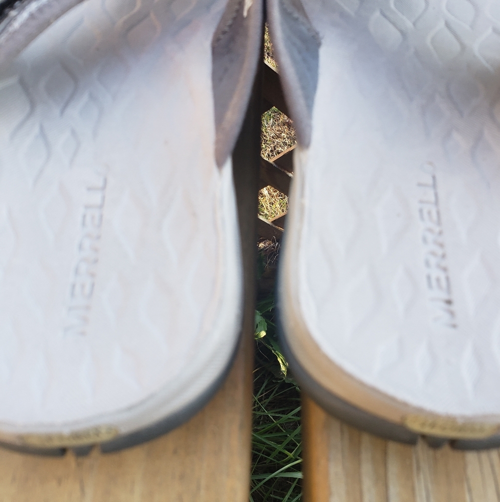 Merrell Siren 2 Flip Flops Women's Sz 9 Gray Suede Nylon Thong Sandals - Picture 9 of 12